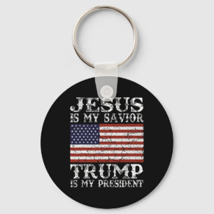 Llavero Jesús es mi salvador Trump es mi presidente