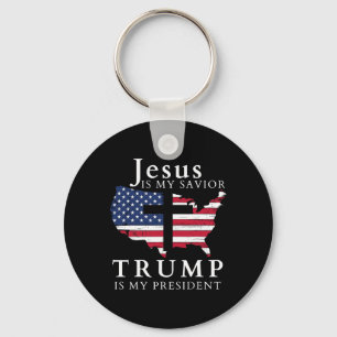 Llavero Jesús es mi salvador Trump es mi presidente