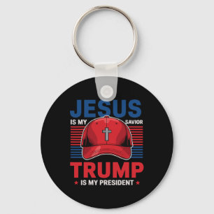 Llavero Jesús es mi salvador Trump es mi presidente cristi