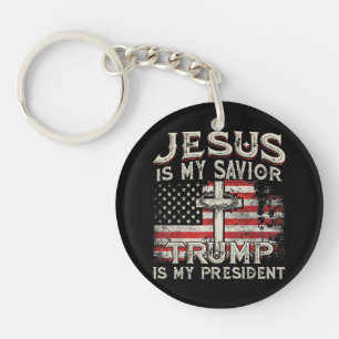 Llavero Jesús Es Mi Salvador Trump Es Mi Presidente Estado