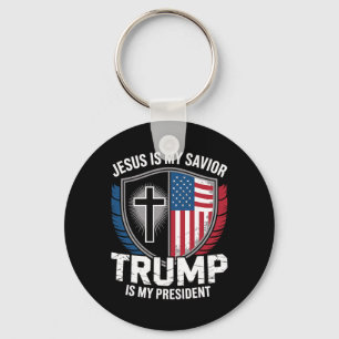 Llavero Jesús es mi salvador Trump es mi presidente Pro-tr