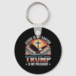 Llavero Jesús Es Mi Salvador Trump Es Mi Presidente Religi