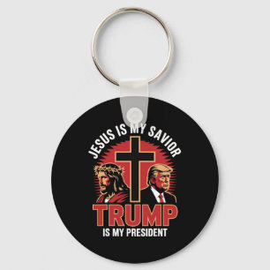 Llavero Jesús Es Mi Salvador Trump Mi Presidente Christian