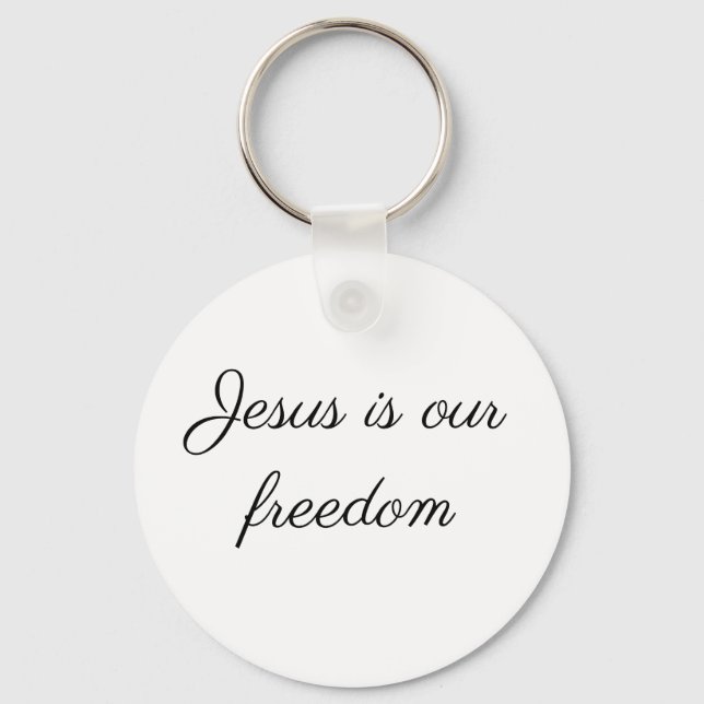 Llavero Jesús es nuestro Keychain de la libertad (Anverso)