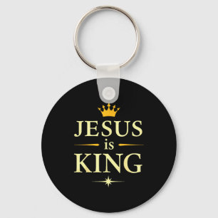 Llavero Jesús es Rey _ Diseño de Fe Cristiana