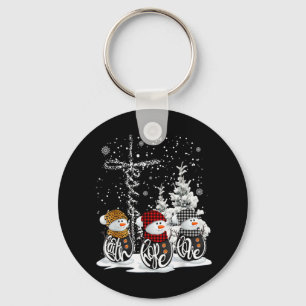 Llavero Jesus Faith Hope Love Snowman Graciosos Navidad Pa