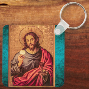 Llavero Jesus Fine art vintage key ring