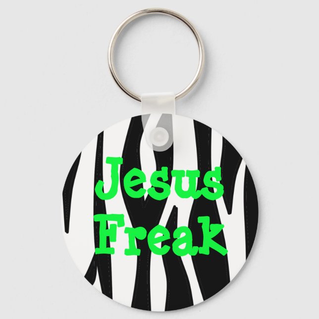 Llavero Jesus Freak Zebra Stried Keychain (Anverso)