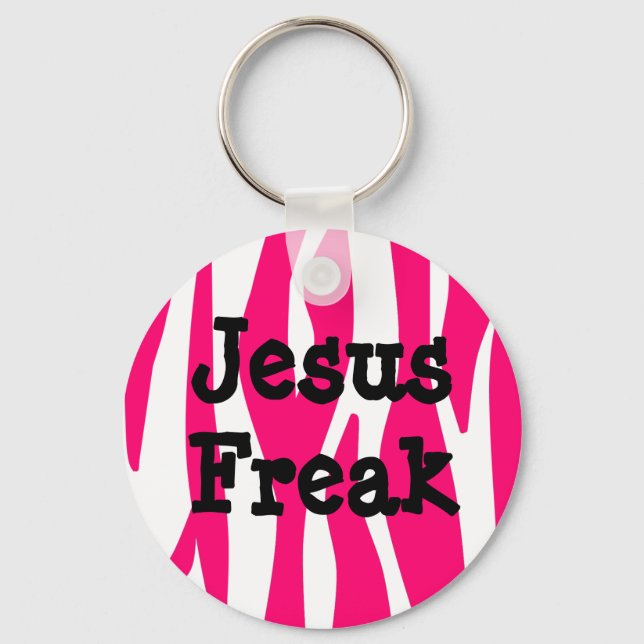 Llavero Jesus Freak Zebra Stried Keychain (Anverso)