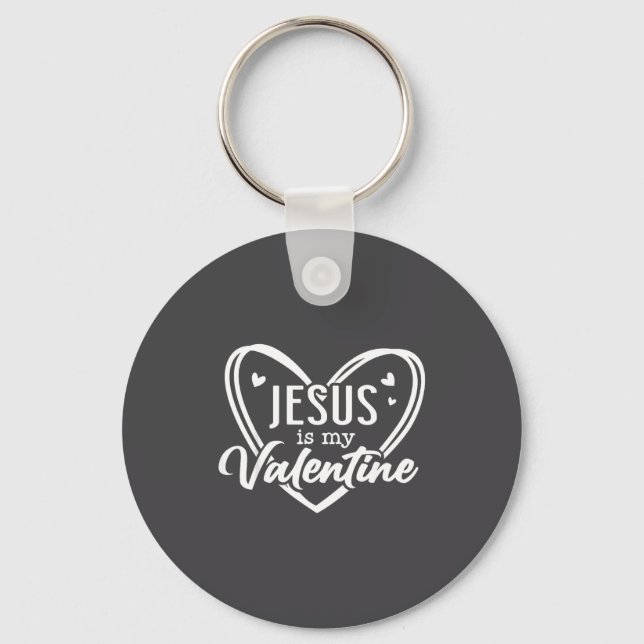 Llavero Jesus Heart Christian Faith Love Valentines Day Me (Anverso)
