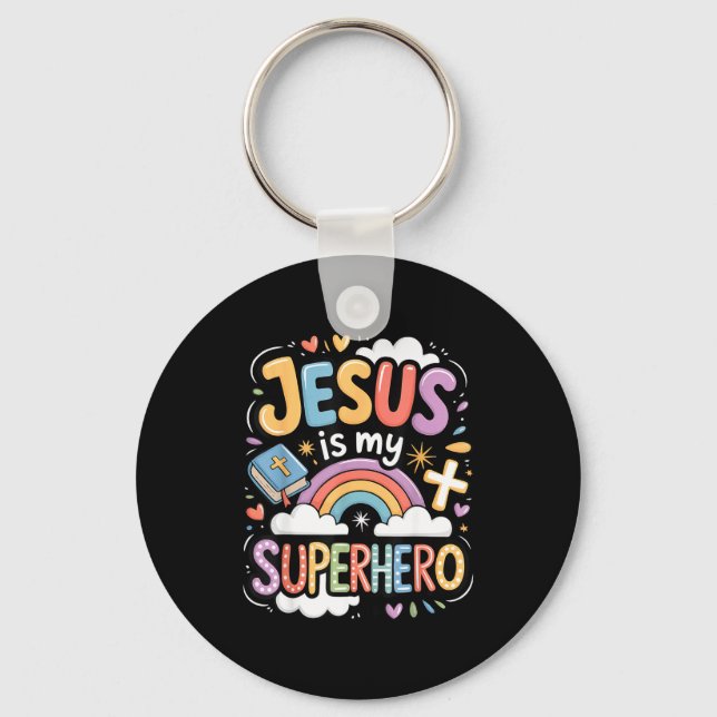 Llavero Jesus Is My Superhero  (Anverso)