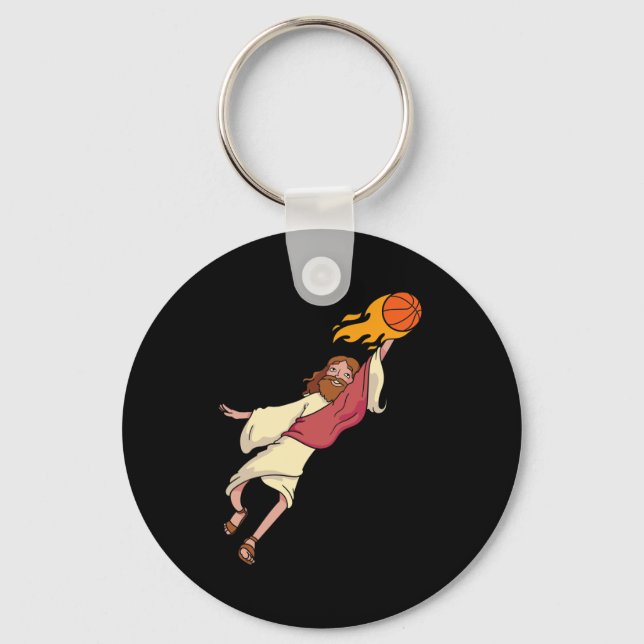 Llavero Jesús jugando básquetbol (Anverso)