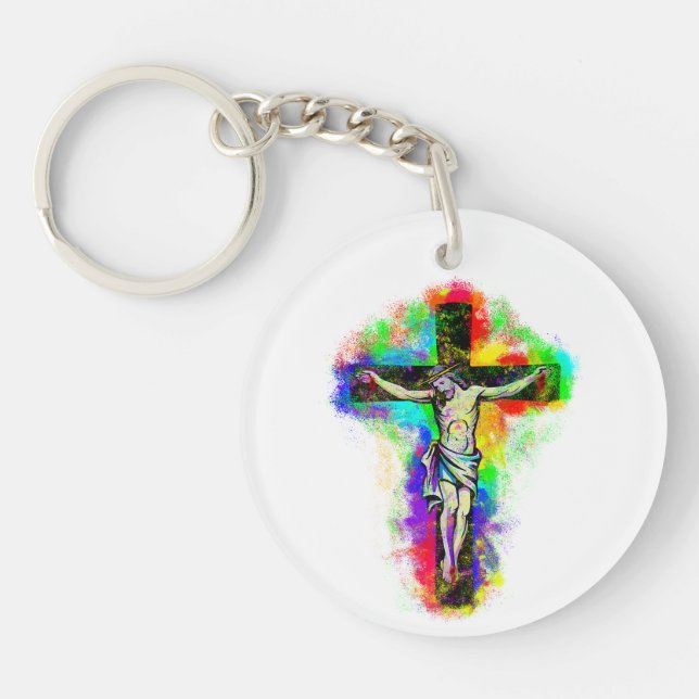 Llavero Jesus Kreuz Bunt (Frente)