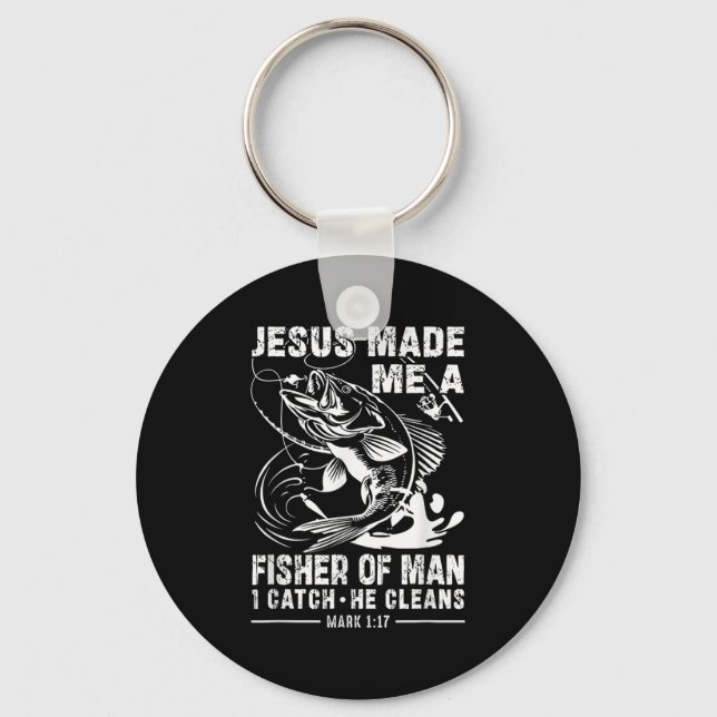 Llavero Jesus Made Me A Fisher Of Man Mark 1 17 Clic God B (Anverso)