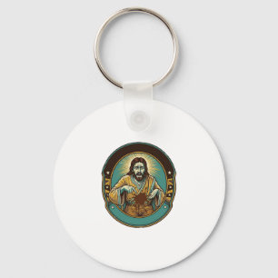 Llavero Jesús mancha de café los pantalones antes de reuni