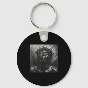 Llavero Jesús negro fuma, cristianismo, iglesia, Cristo,