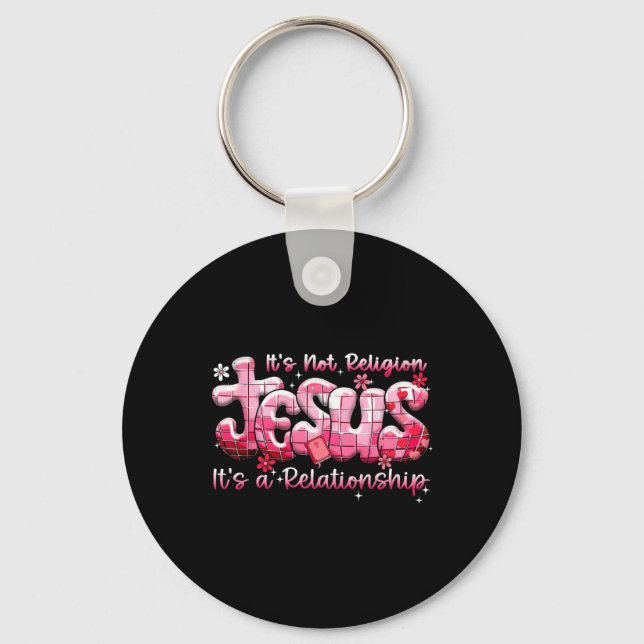 Llavero Jesús No Es Disco Religioso De San Valentín  (Anverso)