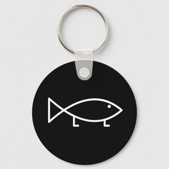 Llavero Jesús Pescado con Piernas - Keychain (Anverso)