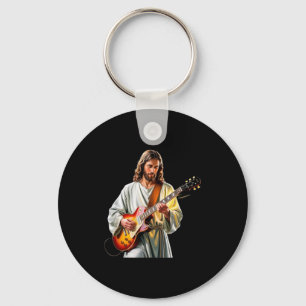 Llavero Jesús roca con guitarra - Divertido cristiano roca
