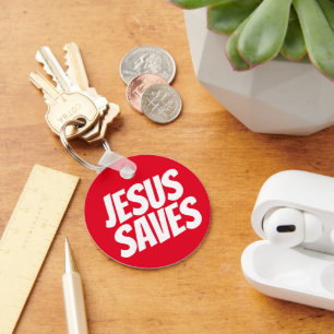 Llavero Jesús salva al Keychain cristiano