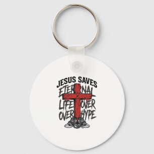 Llavero Jesús Salva Camiseta Callejera Cristiana Cruz Vint