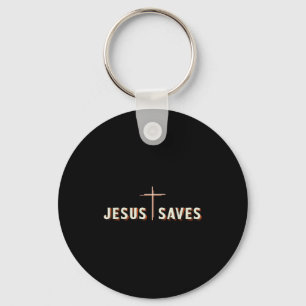 Llavero Jesús salva cruz Dios gráfico cristiano