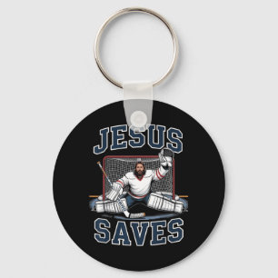 Llavero Jesús salva equipo de jugador de hockey Dios amant