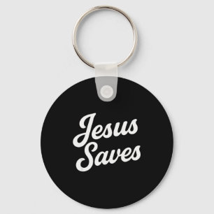 Llavero Jesús salva escritura vintage
