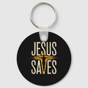 Llavero Jesús salva la fe cristiana devoción creyente
