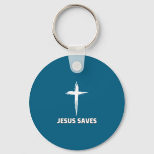 Llavero Jesús salva pequeña cruz gran fe 3 cristo