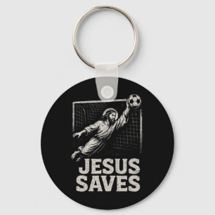 Llavero Jesús Salva - Portero de Fútbol Cristiano Inspirad