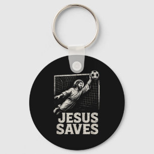 Llavero Jesús salva - Portero de fútbol inspiración cristi