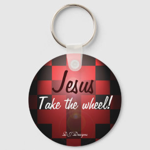Llavero Jesus Take the Wheel Keychain