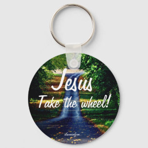 Llavero Jesus Take the Wheel Keychain