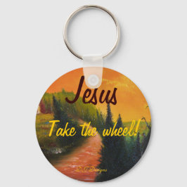 Llavero Jesus Take the Wheel Keychain