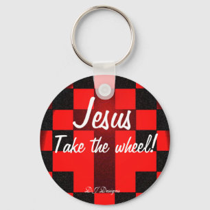 Llavero Jesus Take the Wheel Keychain