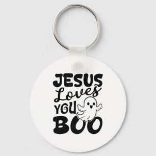 Llavero Jesús te ama Boo Halloween cristiano Fantasma Dive