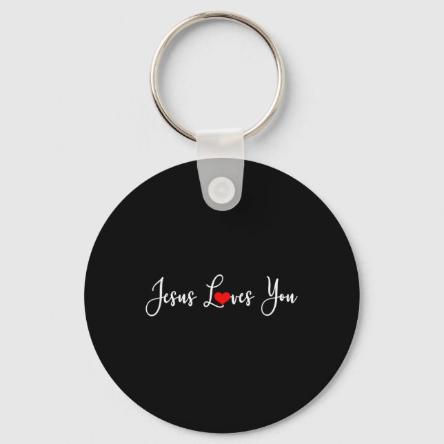 Llavero Jesús te ama - Cristiano religioso (Anverso)