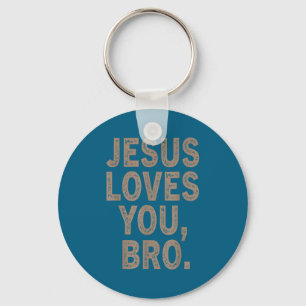Llavero Jesús te ama hermano divertido hombres cristianos