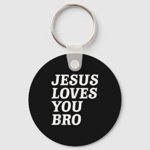Llavero Jesús Te Ama Hermano, Graciosa Fe Cristiana Retro 
