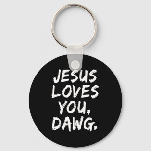 Llavero Jesús te ama perro cristiano creyente fe Dios