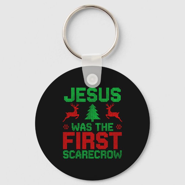 Llavero Jesus Was The First-ecrow Reindeer Ugly Sweater Xm (Anverso)