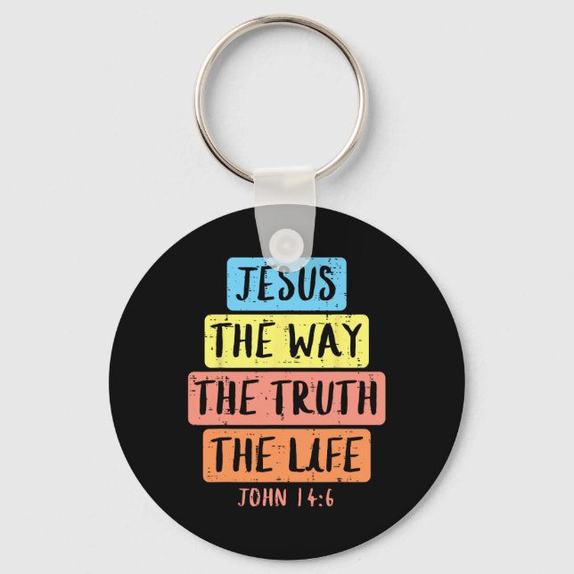 Llavero Jesus Way Truth Life John 146 Easter Religious Wom (Anverso)