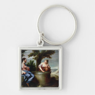 Llavero Jesús y la mujer del samaritano