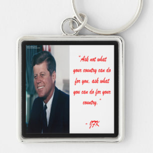 Llavero JFK & Cita de No Preguntes