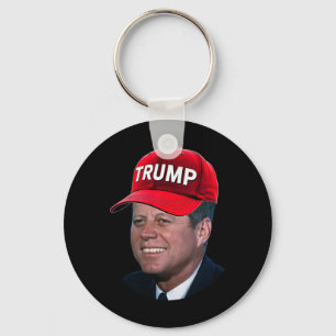 Llavero Jfk con sombrero de Trump divertido John F Kennedy