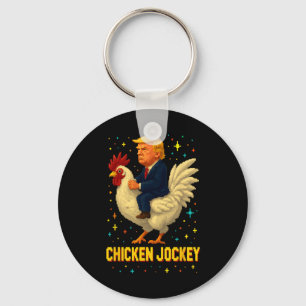 Llavero Jinete de pollo Trump Meme divertido 2