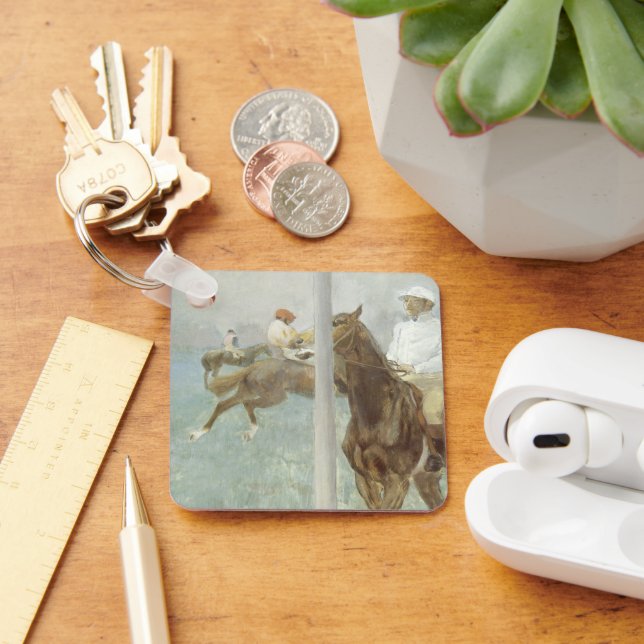 Llavero Jinetes antes de la carrera por Edgar Degas (Escritorio )