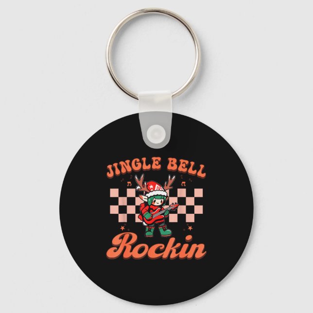 Llavero Jingle Bell Rocking Christmas Elf Rock N Roll Guit (Anverso)