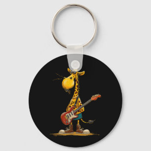 Llavero Jirafa con guitarra eléctrica para un look roquero